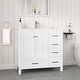 preview thumbnail 47 of 61, Modern Bathroom Vanity with Ceramic Sink, Soft-Close Storage Cabinet and Glossy Easy-Clean Countertop