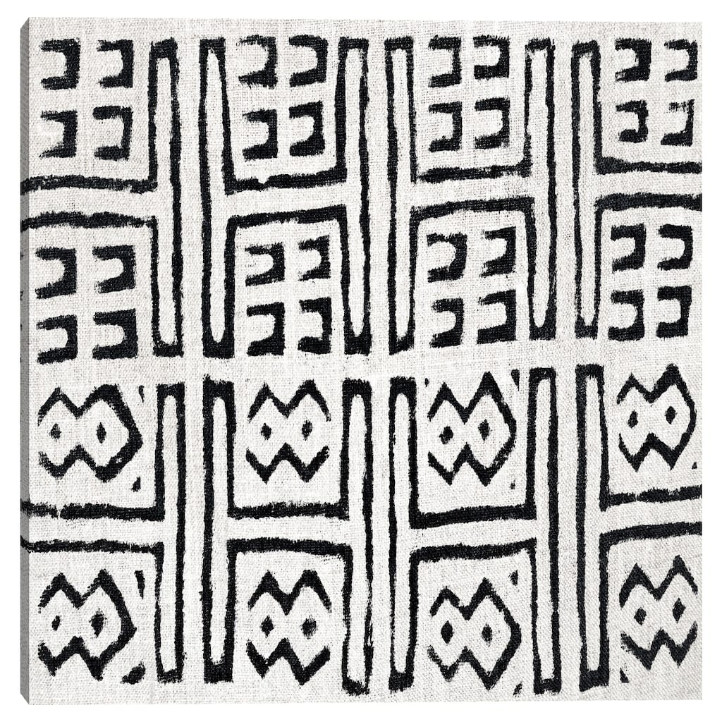 Mudcloth White VII by Ellie Roberts Canvas Art Print