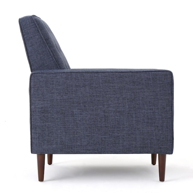 Mervynn Mid-Century Modern Button Tufted Fabric Recliner by Christopher Knight Home
