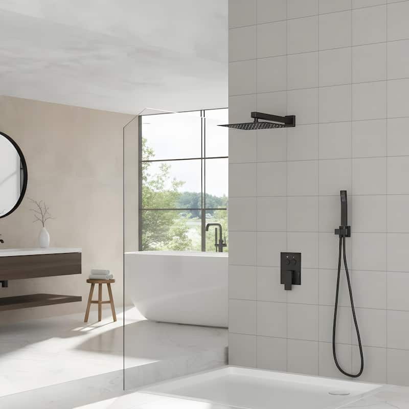 Modern Wall Mounted Dual Shower Head Shower Set