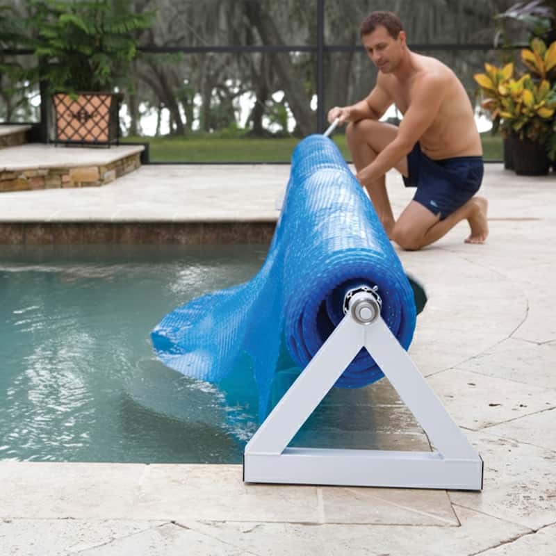 16-Inch White Black Hydro Tools Solar Reel System for Swimming Pools