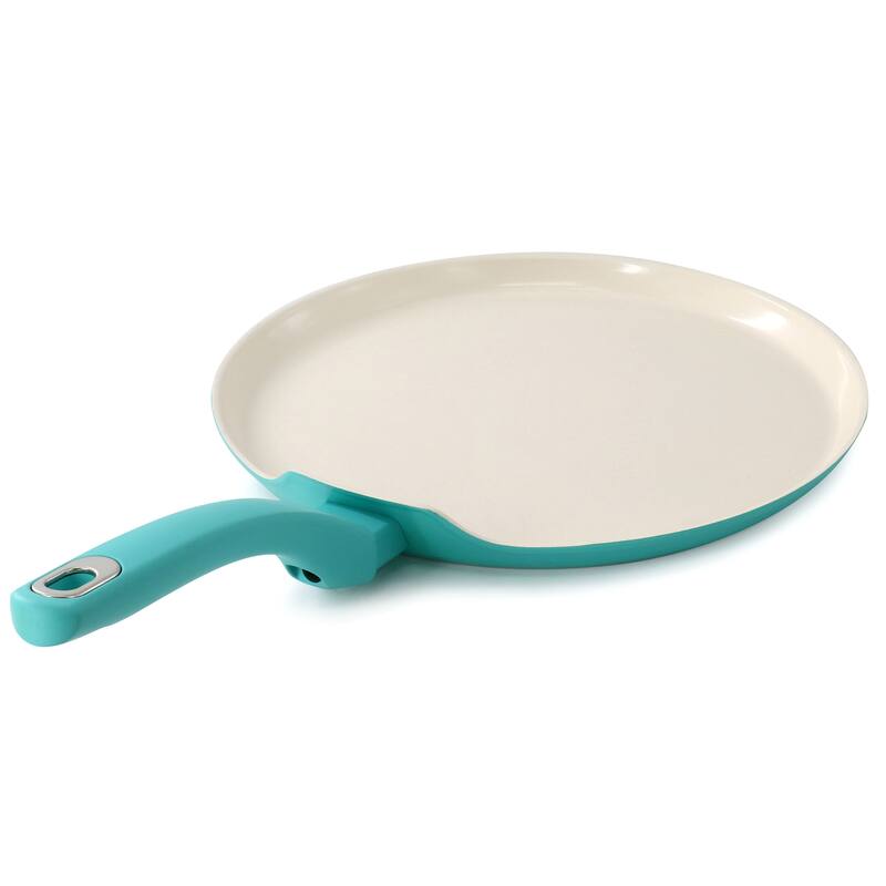 11 Inch Ceramic Nonstick Aluminum Pancake Pan in Teal On Sale Bed Bath & Beyond 39179823