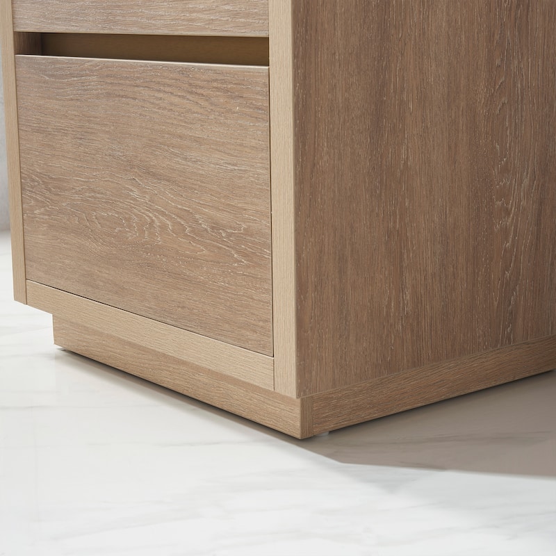 Huesca 24" Single Sink Bath Vanity with White Sink Top, no Mirror