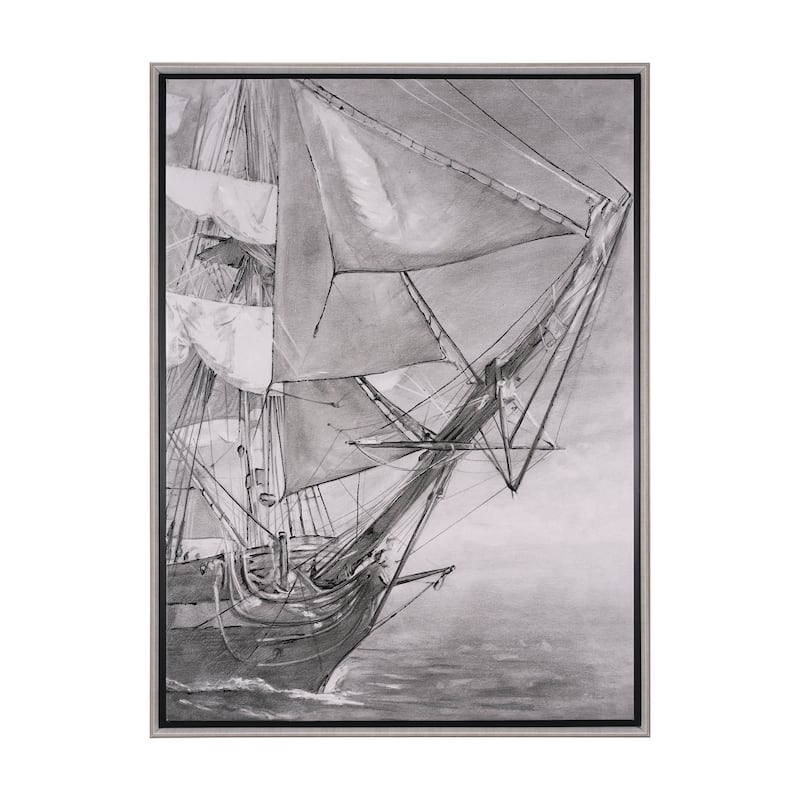 Tall Ship I Framed Canvas Art Print - I Large