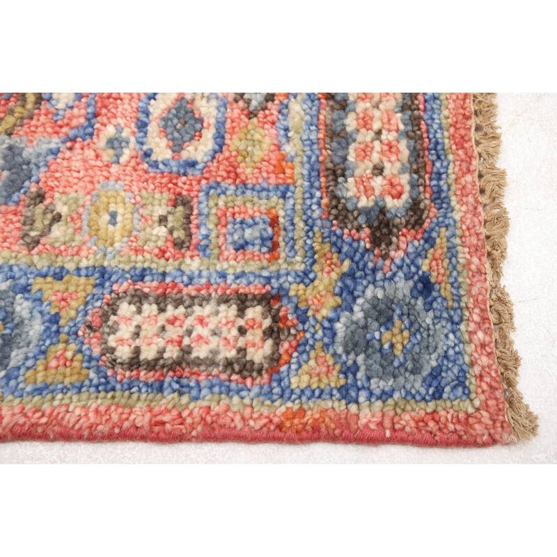 ECARPETGALLERY Hand-knotted Mamluk Coral Wool Rug - 2'8 x 7'11