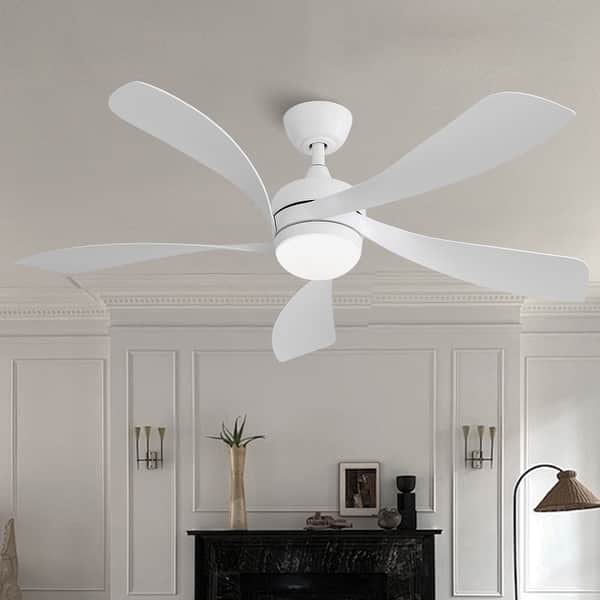 52-Inch Low Profile Ceiling Fan With Light & Remote – 6 Speeds, 3 Color Temps, Reversible DC Motor, Indoor/Outdoor