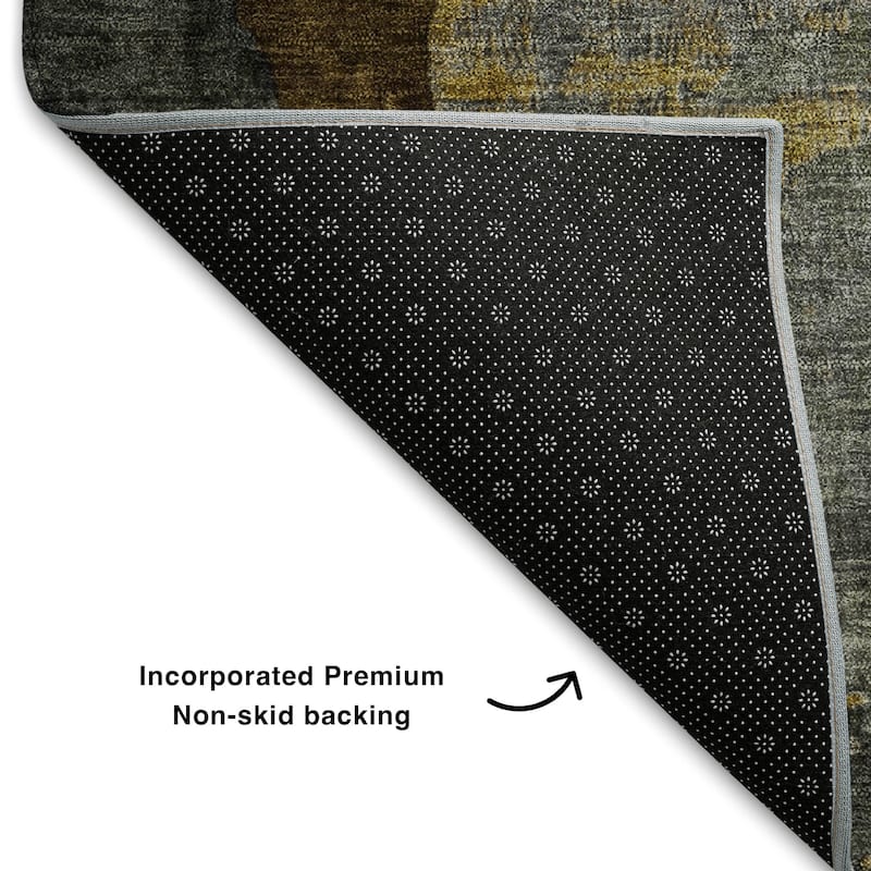 Premium Washable Super Soft Abstract Soid Mayfield Rug