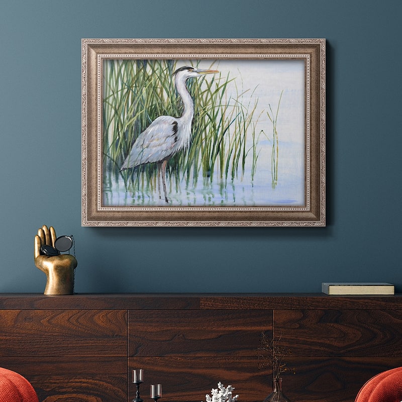 Heron in the Marsh I Premium Framed Canvas- Ready to Hang