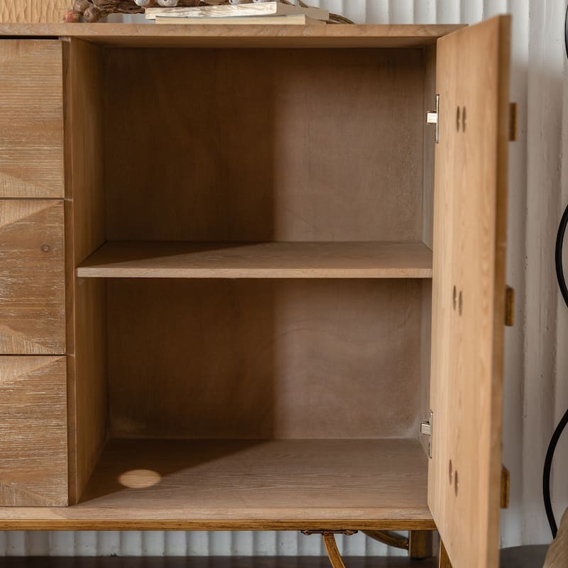 Nine-Drawer Dresser, Modern Chest of Drawers, Light Wood TV Stand Dresser for Bedroom, Living Room, and Hallway