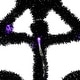 preview thumbnail 5 of 4, Lighted Spider and Web Halloween Decoration - 36" - Black - Purple LED Lights