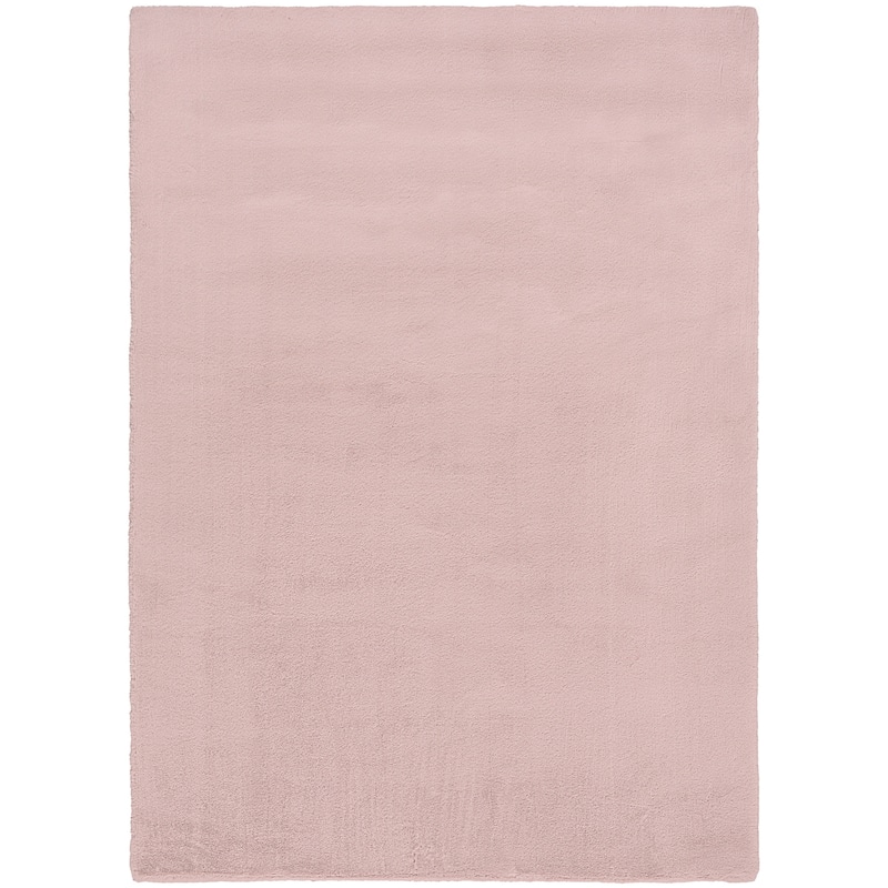 Nourison Soft Plush Faux Fur Indoor only Solid Area Rug - 7'6" x 9'6" - Lavender