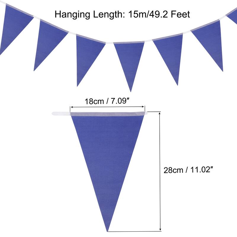 50 Feet Pennant Banner Flags String Triangle Hanging for Party