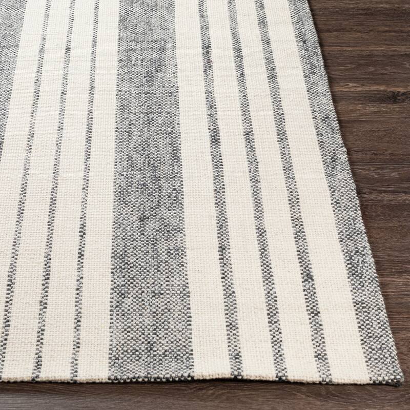 Livabliss Jina Handmade Cottage Striped Wool & Viscose Area Rug