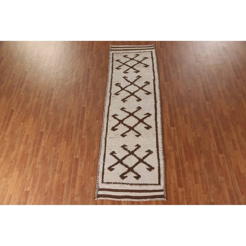 Anatolian Oriental Runner Rug Tribal Hand-knotted Wool Carpet - 3'3"x 10'9"