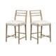preview thumbnail 14 of 22, Christopher Knight Home - Adaline Modern Upholstered Counter Stool Set of 2 with Ladder Back