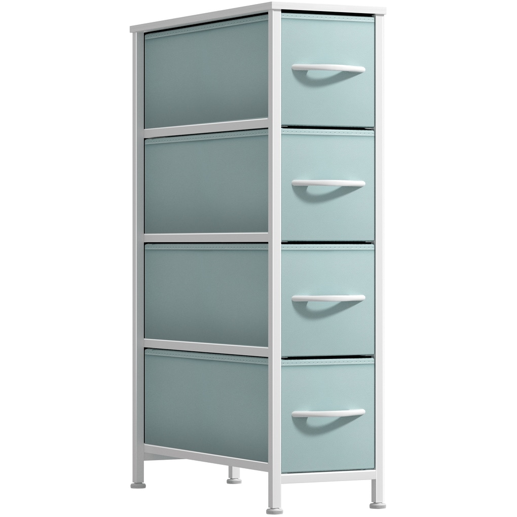 Narrow Dresser Tower with 4 Drawers - Vertical Storage for Bedroom