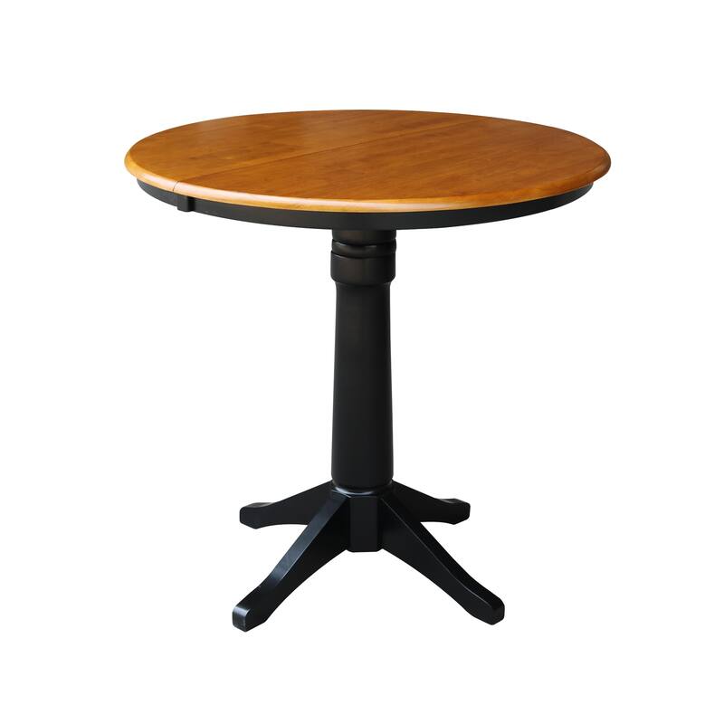 36" Round Extension Dining Table with Counter Height Stools