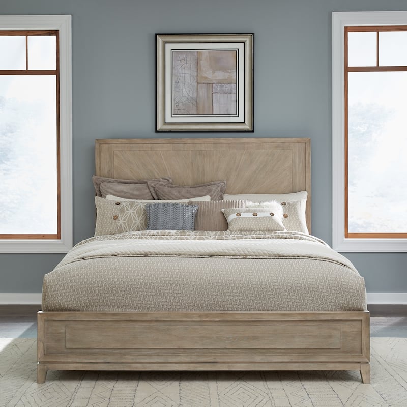 Liberty Furniture Brentwood Panel Bed Set with Dresser & Mirror, Chest - King or Queen