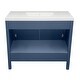 preview thumbnail 68 of 146, Nevado 37" Bathroom Vanity with Cultured Marble Vanity Top Sink in White with White Basin