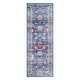 preview thumbnail 183 of 204, Gertmenian Crystal Print Washable Digital Printed Flat Pile Polyester Slip Resistant Area Rug Collection 2' 2" x 6' - Cullen Blue