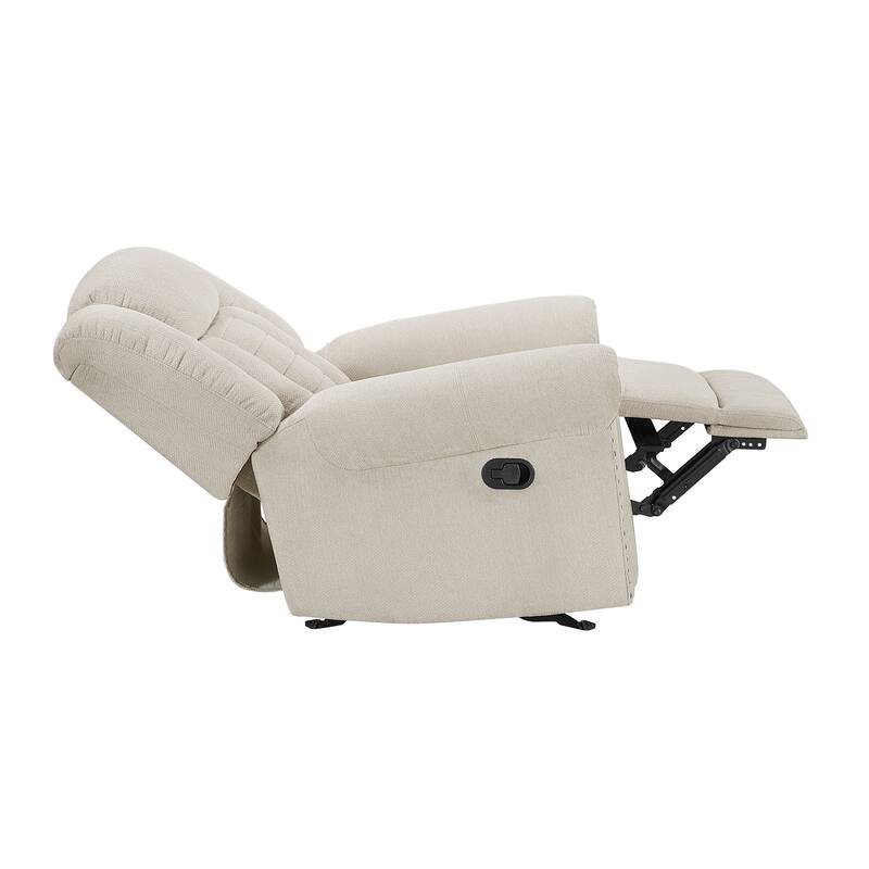 Neleh 42" Chenille Glider Reclining Chair - Gentle Gliding Motion