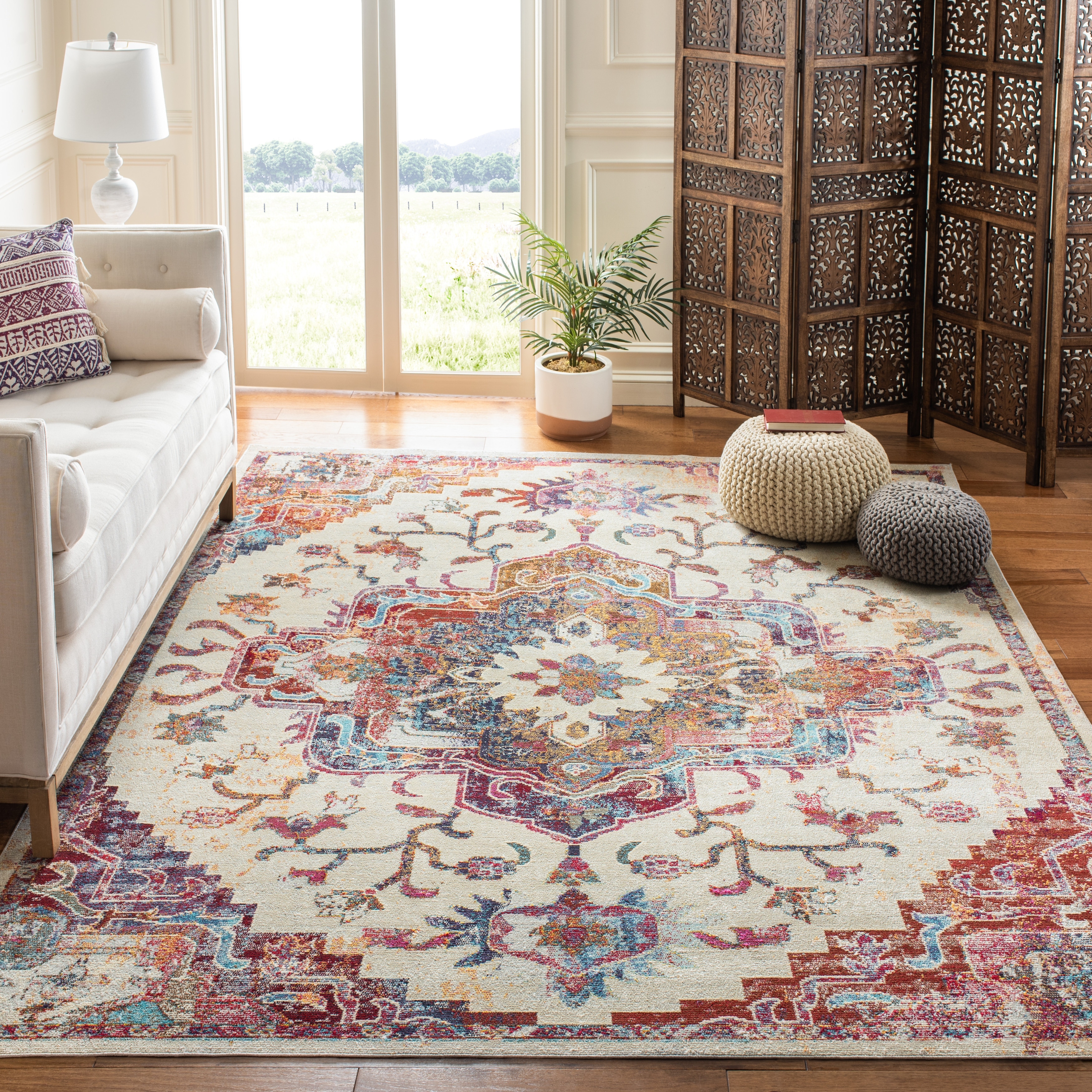 Shop Safavieh Crystal Floretta Vintage Boho Medallion Rug On Sale Overstock 18510728