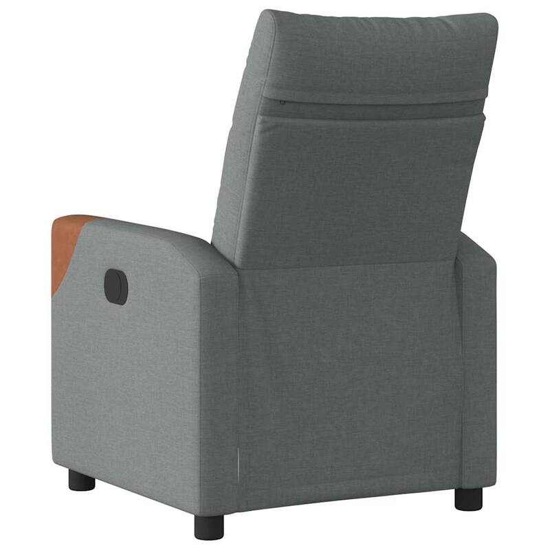 vidaXL Recliner Chair Dark Grey Fabric