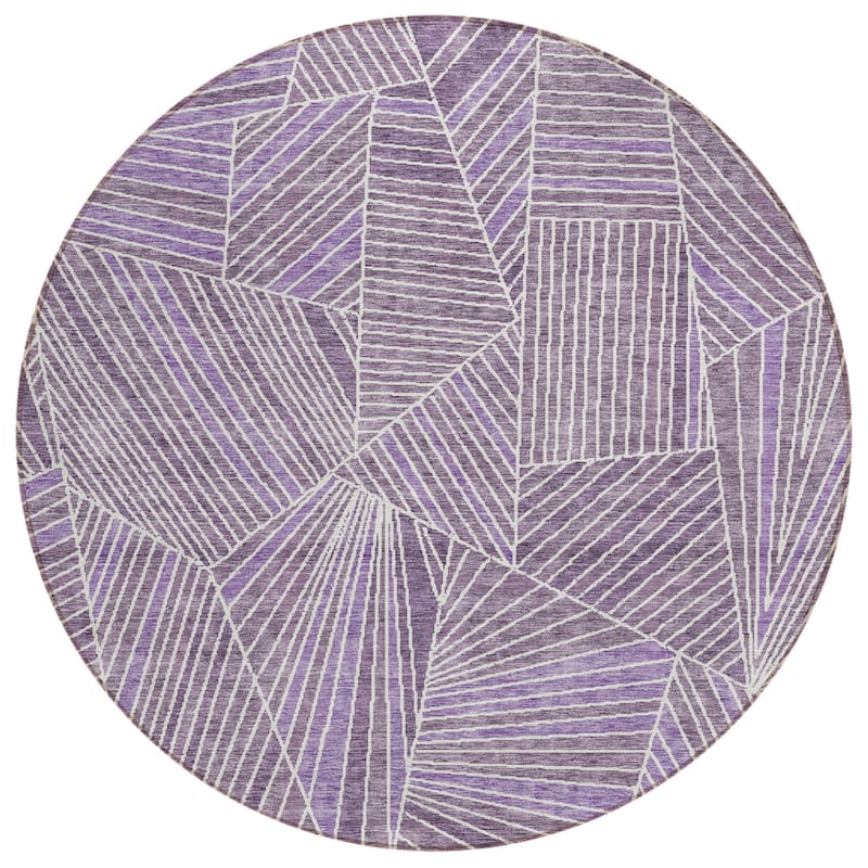 HomeRoots Geometric Transitional Rectangle Outdoor Rug