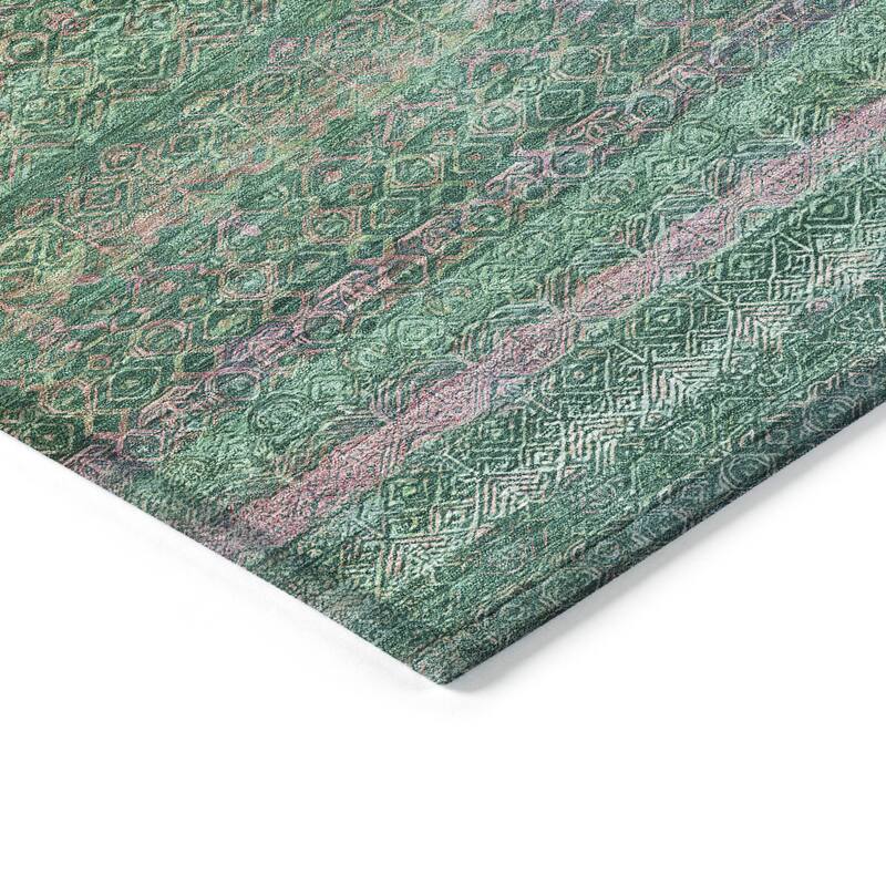 HomeRoots Striped Transitional Rectangle Outdoor Rug
