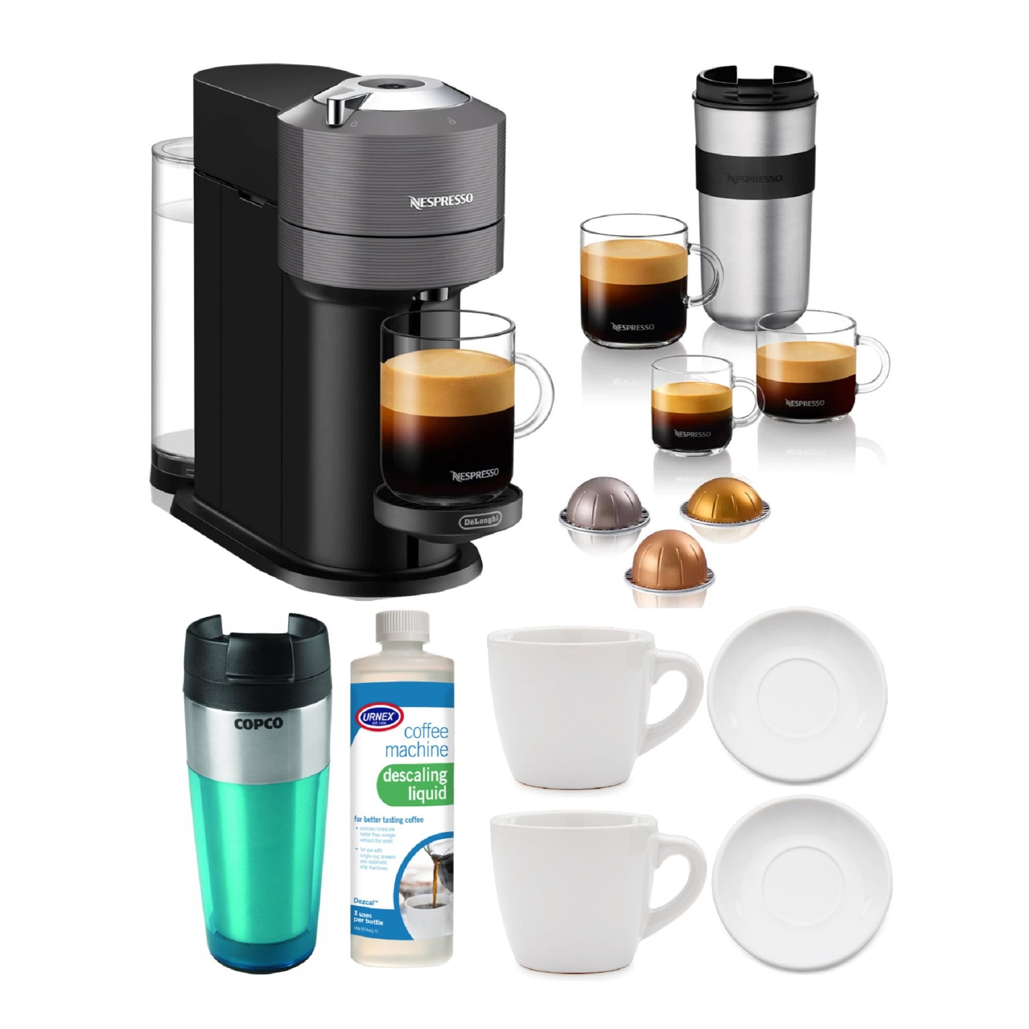 Nespresso Vertuo Next Coffee & Espresso Machine with Aeroccino Bundle
