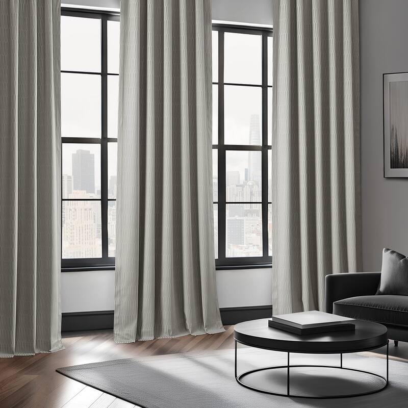 Exclusive Fabrics Lounge Embossed Velvet Curtains - Room Darkening Rod Pocket Curtain for Bedroom & Living Room (1 Panel)