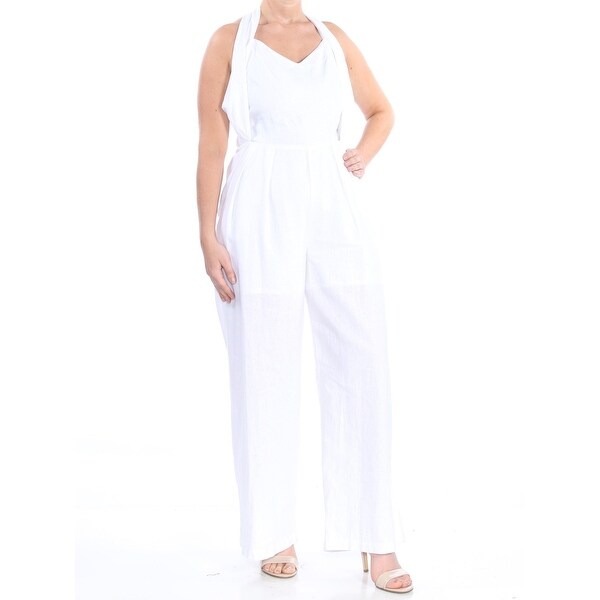 white jumpsuit straight leg