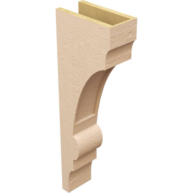 Series 2 Thin Diane Rough Cedar Woodgrain TimberThane Corbel, Primed Tan