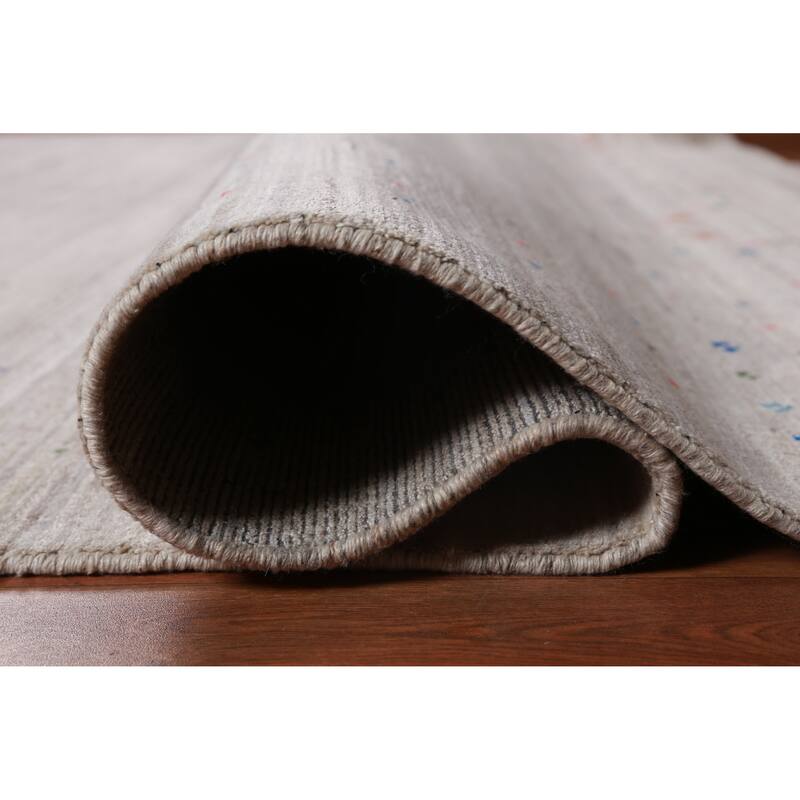 Tribal Gabbeh Indian Rug Hand-Knotted Wool Carpet - 8'5" x 9'9"