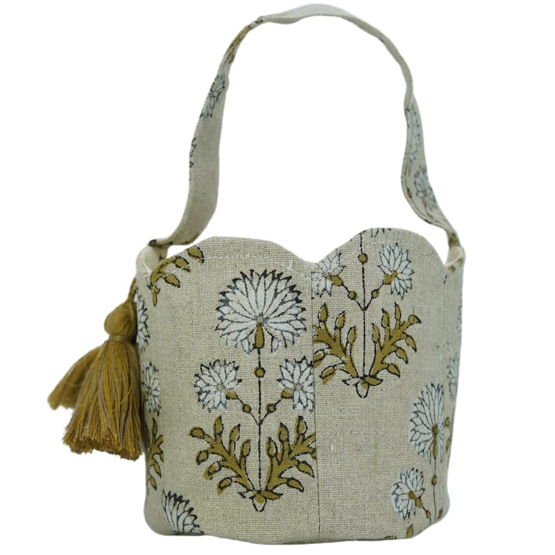 Fabdivine Handmade Floral Room Décor Nursery Storage Basket