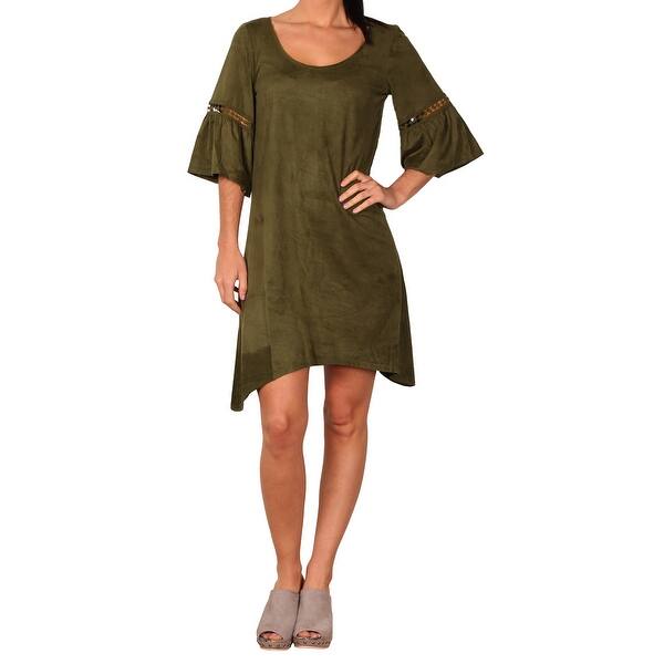 Shop Paper Doll Junior Plus Ultra Suede Dress On Sale