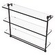 preview thumbnail 22 of 32, Allied Brass 16 Inch Triple Tiered Glass Shelf with Integrated Towel Bar