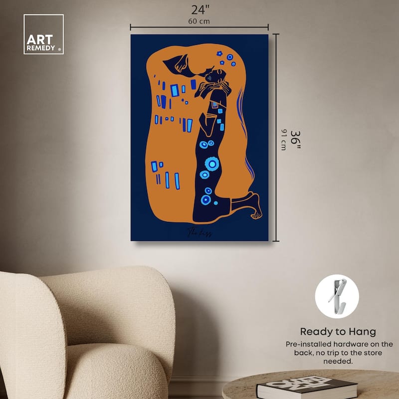 The Kiss Canvas by Art Remedy, Gallery Wrapped