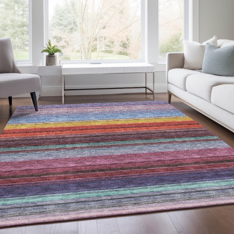 Premium Washable Super Soft Modern Stripes Mayfield Rug