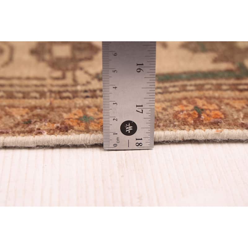 ECARPETGALLERY Hand-knotted Antalya Vintage Brown Wool Rug - 3'2 x 6'6