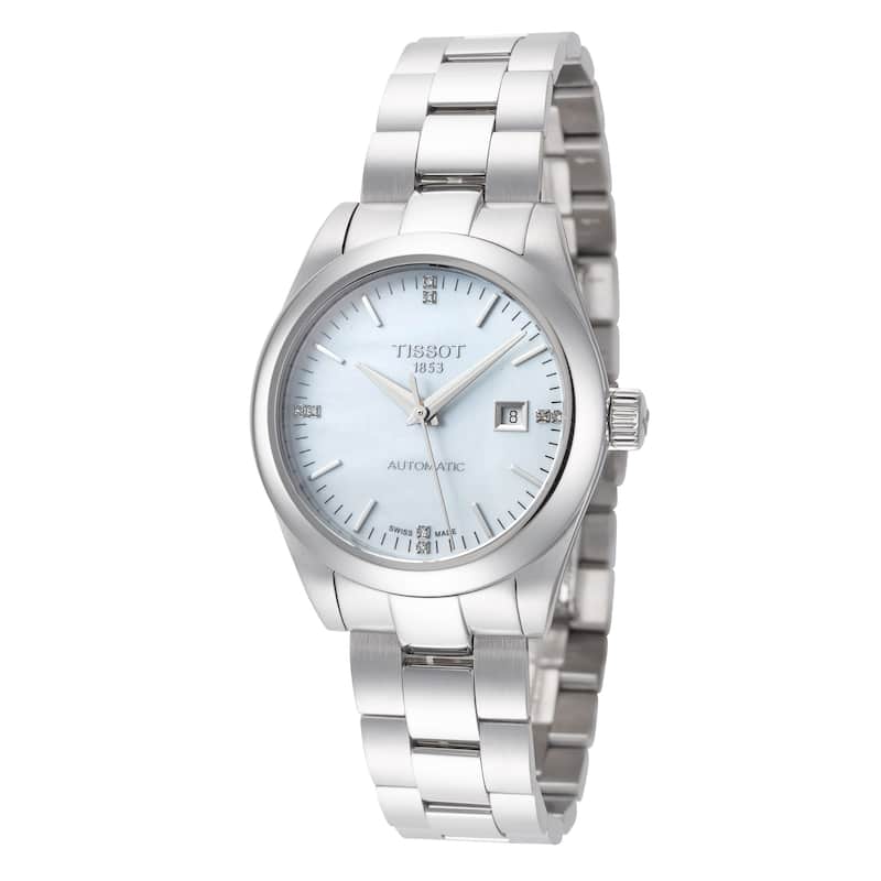 Tissot Women's T-My 29mm White Mother-of-Pearl Dial Stainless Steel Automatic Watch - Silver-Tone - One Size