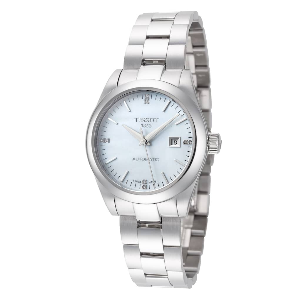 Tissot Women's T-My 29mm White Mother-of-Pearl Dial Stainless Steel Automatic Watch - Silver-Tone - One Size