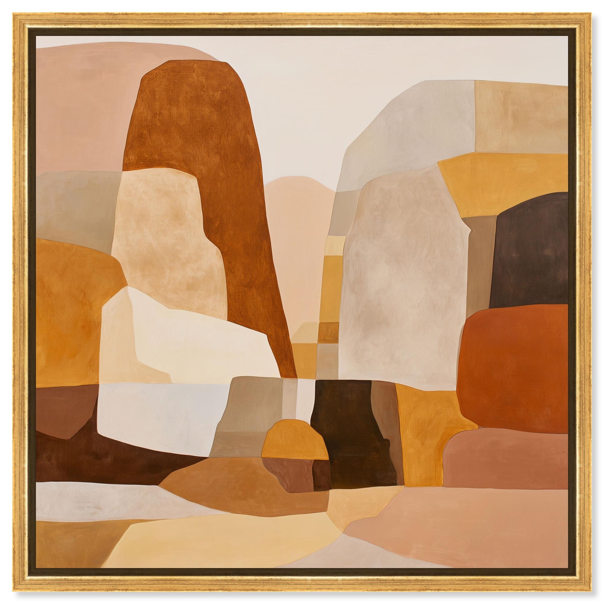 Desert Forms III Taupe Boho Wall Art Canvas Print by Art Remedy