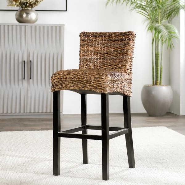 slide 2 of 8, Portman Rattan Bar and Counter Stools by Kosas Home Bar Height