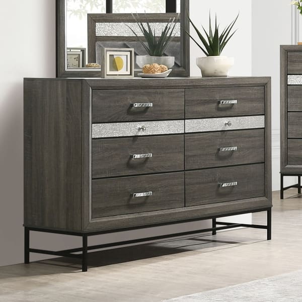 Furniture of America Joolen 8-Drawer Wood Gray Dresser