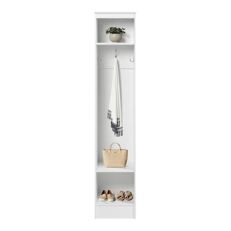 Prepac Narrow Entryway Organizer. - Single. - White.