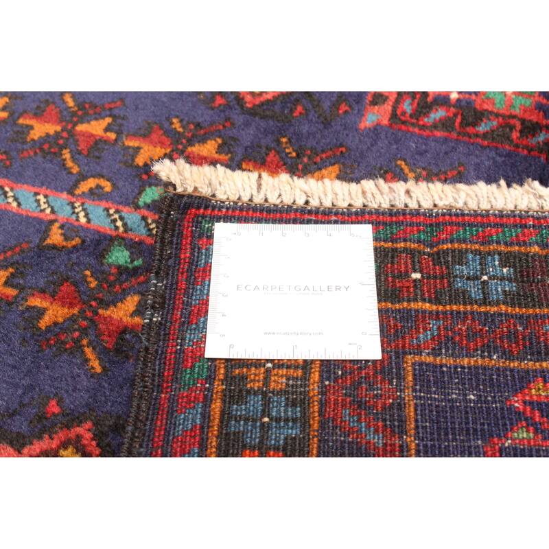 ECARPETGALLERY Hand-knotted Teimani Navy Wool Rug - 2'8 x 4'5