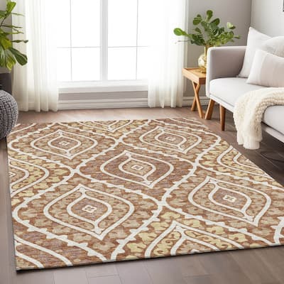 Premium Washable Super Soft Diamond Medallions Mayfield Rug