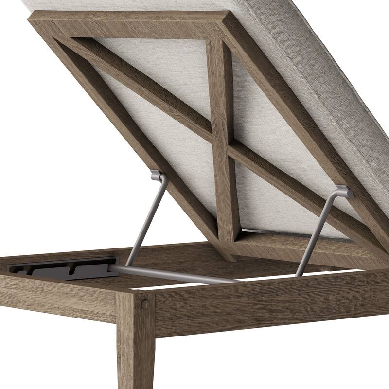 Northlake Outdoor Patio Teak Chaise Lounge