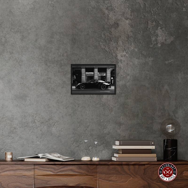 Notoriart City Streets Car Framed Car 1 Piece Canvas Wall Art